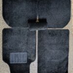 Black woolen car floor mats 5PC Set
