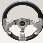 Car Momo-sport universal racing steering wheel-Silver/black
